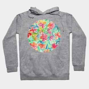 Tropical Floral Watercolor Painting Hoodie